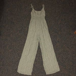 Green floral jumpsuit